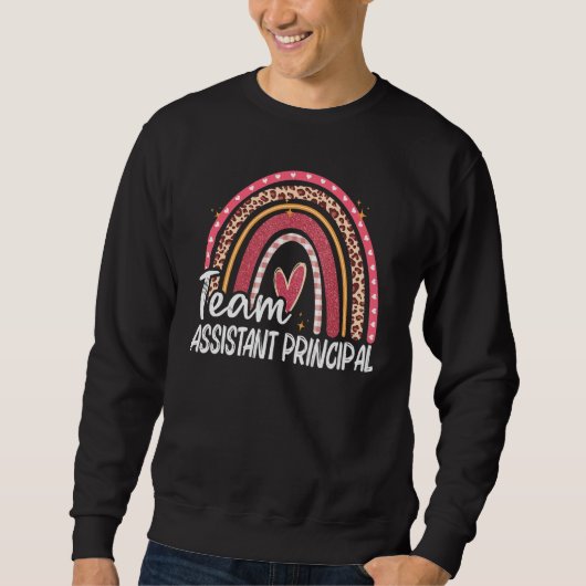 Assistant Principal Rainbow Boho Back To School Te Sweatshirt (Vorderseite)