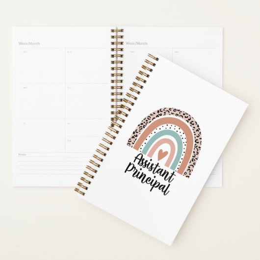 Assistant Principal Rainbow Leopard Funny Gift Planer (Anzeige)