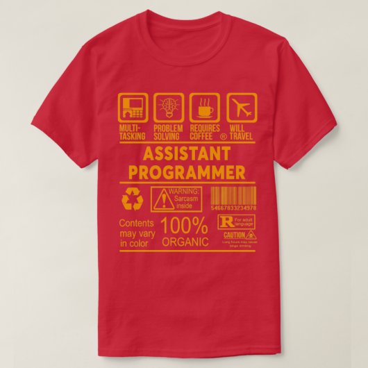 ASSISTANT PROGRAMMER NICE DESIGN 2017 Classic TShi T-Shirt (Design vorne)