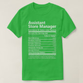Assistant Store Manager Ernährung und unbestritten T-Shirt (Design vorne)