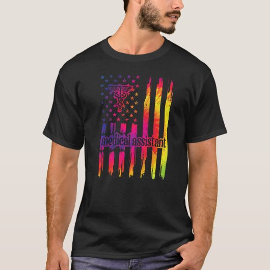Assistant US Flag Med Assistant T-Shirt (Vorderseite)