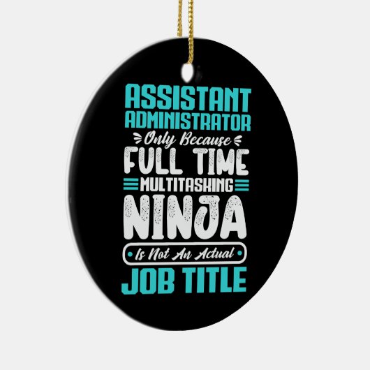 Assistent-Administrator Multitasker-Jobtitel Keramik Ornament (Rechts)