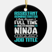 Assistent-Administrator Multitasker-Jobtitel Keramik Ornament (Vorne)