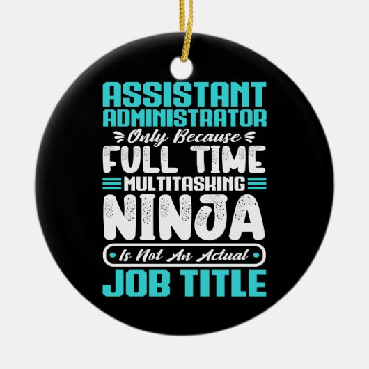 Assistent-Administrator Multitasker-Jobtitel Keramik Ornament (Vorne)
