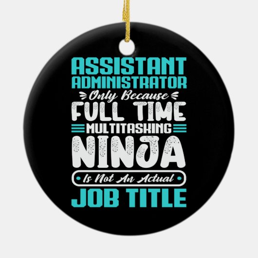 Assistent-Administrator Multitasker-Jobtitel Keramik Ornament (Hinten)