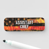 Assistent Chief Firefighter Flag Namensschild (Beispiel)
