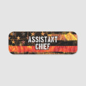Assistent Chief Firefighter Flag Namensschild (Vorderseite)
