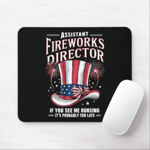 Assistent der Feuerwerksdirektion USA 4. Juli Mousepad