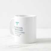 Assistent des Arztes Benutzerdefinierter Name Seit Kaffeetasse (Vorderseite Links)