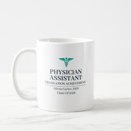 Assistent des Arztes Benutzerdefinierter Name Seit Kaffeetasse (Links)