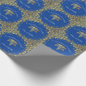 Assistent des Arztes PA Abschluss Blau Gold Geschenkpapier (Ecke)