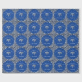 Assistent des Arztes PA Abschluss Blau Silber Geschenkpapier (Flach)