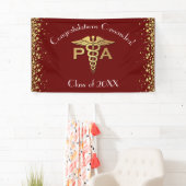 Assistent des Arztes PA-Abschluss Bordeaux Gold Banner (Insitu)