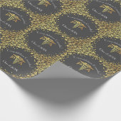 Assistent des Arztes PA Abschluss Grau Gold Geschenkpapier (Ecke)