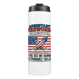 Assistent des Feuerwerksdirektors Lustiges patriot Thermosbecher