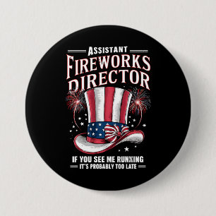Assistent des Feuerwerksdirektors USA 4. Juli Button