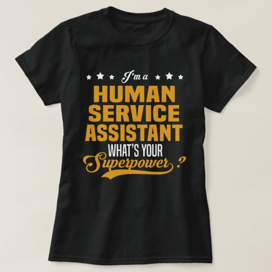 Assistent des menschlichen Dienstes T-Shirt (Design vorne)