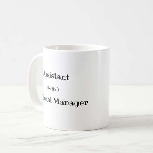 Assistent des Regionalmanagers Kaffeetasse (Vorderseite Links)