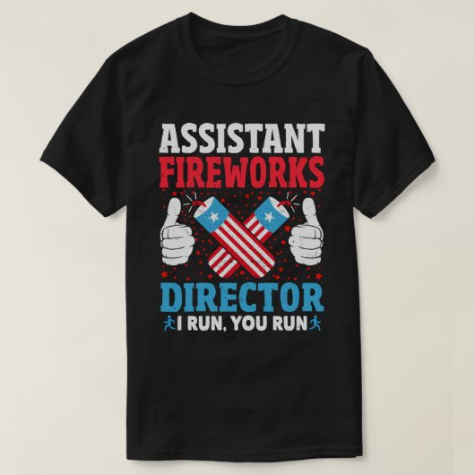Assistent Fireworks Experte Ich führe Sie aus T-Shirt (Design vorne)