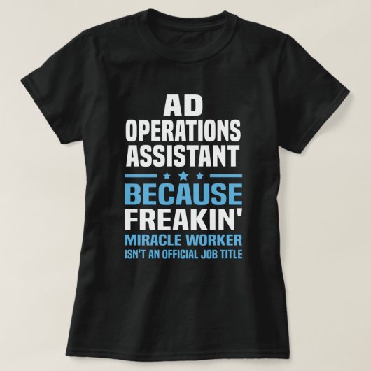 Assistent für Ad-Operations T-Shirt (Design vorne)