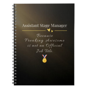 Assistent für Bühne Notizblock