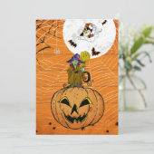 Assistent für das benutzerdefinierte Halloween-Par Einladung (Stehend Vorderseite)