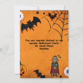 Assistent für das benutzerdefinierte Halloween-Par Einladung (Rückseite)