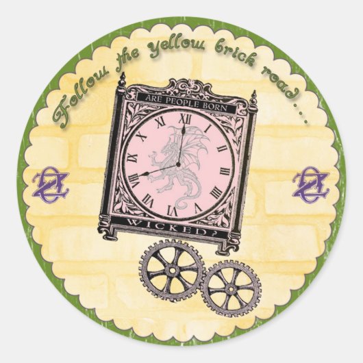 Assistent für Oz Party Wicked Sticker (Vorderseite)