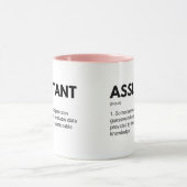 Assistent Lustige Arbeit Definition Tasse (Zentrum)