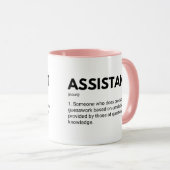 Assistent Lustige Arbeit Definition Tasse (VorderseiteRechts)