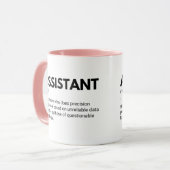 Assistent Lustige Arbeit Definition Tasse (Vorderseite Links)