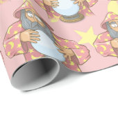 Assistent mit Ball Geschenkpapier (Rolleneckpunkt)