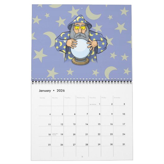 Assistent mit Ball Kalender (Jan 2026)