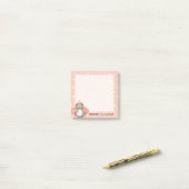 Assistent mit Ball Post-it Klebezettel (Auf Schreibtisch)