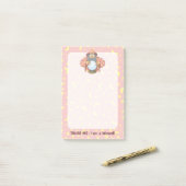 Assistent mit Ball Post-it Klebezettel (Auf Schreibtisch)