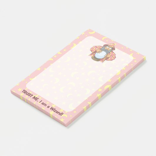 Assistent mit Ball Post-it Klebezettel (angewinkelt)