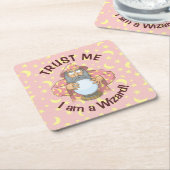 Assistent mit Ball Rechteckiger Pappuntersetzer (angewinkelt)