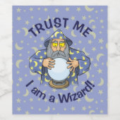 Assistent mit Ball Weinetikett (Einzelnes Label)