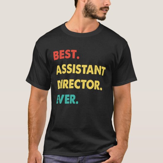 Assistent-Regisseur Retro Bester Assistent-Regisse T-Shirt (Vorderseite)