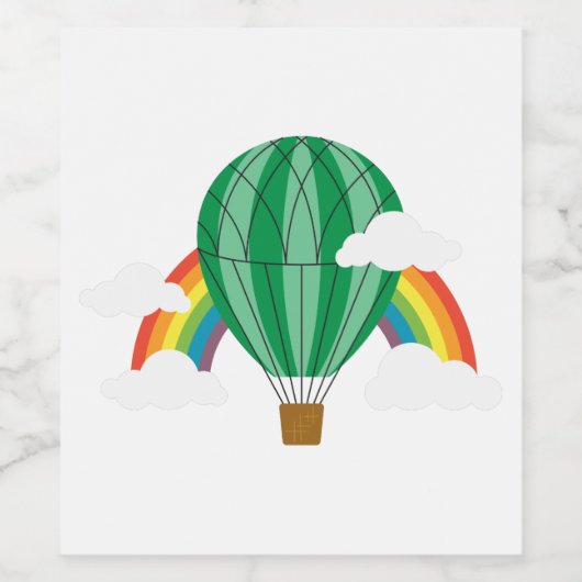 Assistent von Oz Balloon Weinetikett (Einzelnes Label)