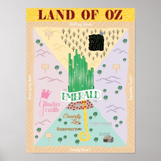 Assistent von Oz Map Poster (Vorne)