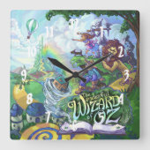 Assistent von Oz Quadratische Wanduhr (Vorderseite)