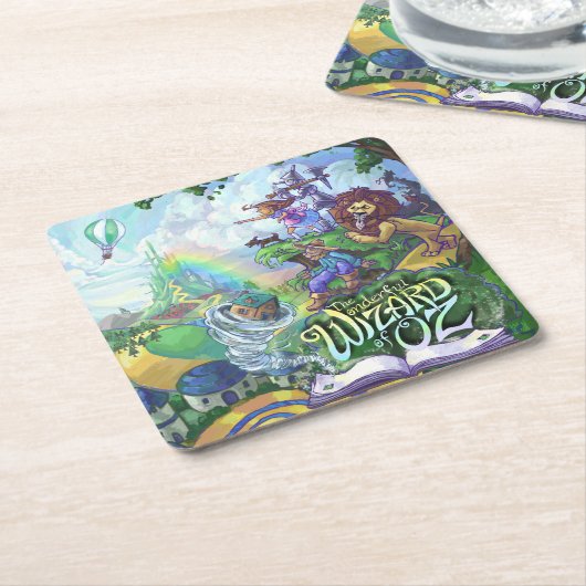 Assistent von Oz Rechteckiger Pappuntersetzer (angewinkelt)