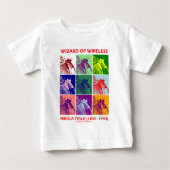 Assistent von Wireless (Nikola Tesla, neun Bilder) Baby T-shirt (Vorderseite)
