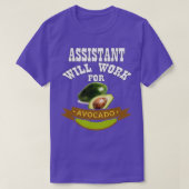 Assistent wird für Avocado arbeiten T-Shirt (Design vorne)