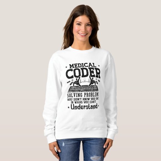 Assistent zum Codieren medizinischer Coder zur Pro Sweatshirt (Vorne ganz)