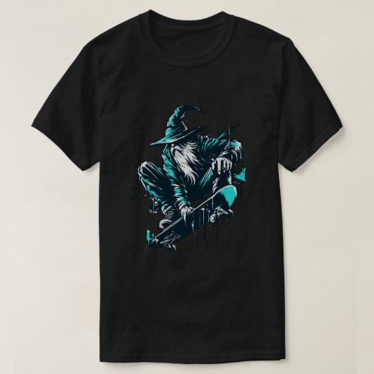 Assistent zum coolen blauen Skate T-Shirt (Design vorne)