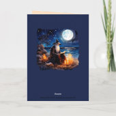 Assistent zum Lesen eines Buches - Wicca Halloween Karte (Rückseite)