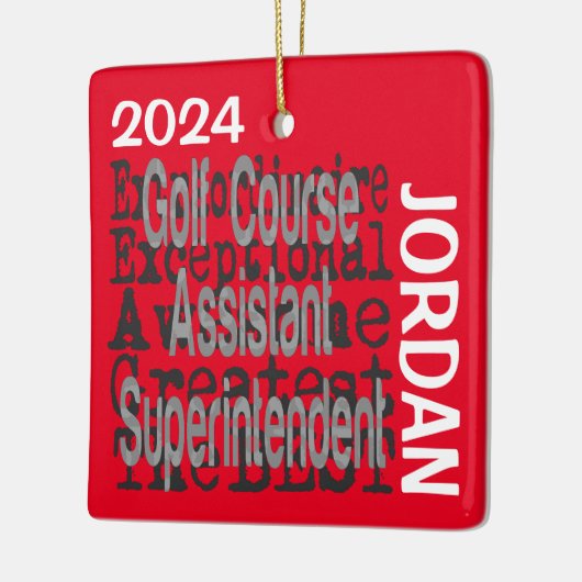 Assistentin des Golfkurses Keramikornament (Links)