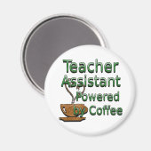 Assistentin des Lehrers mit Kaffee Magnet (Vorderseite/Rückseite)